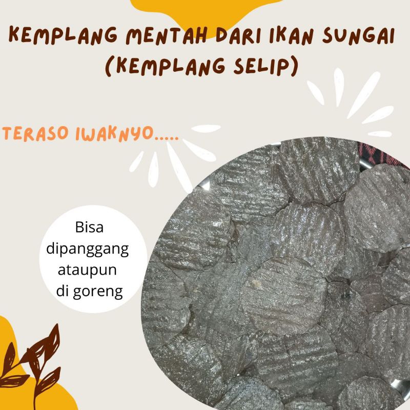 

PROMO - Kemplang Mentah Ikan Sungai Asli (Kemplang Selip) khas Ogan Ilir Sumsel Isi 100 Keping