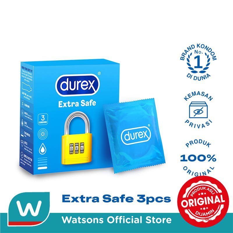 Durex Extra Safe 3s - Kondom Tebal Lelaki
