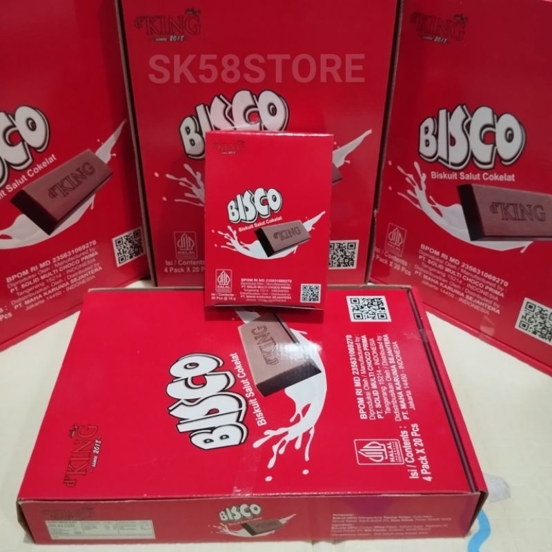 

DKING Cokelat Bisco/Biskuit Salut Coklat 1 Pak isi 20 pcs