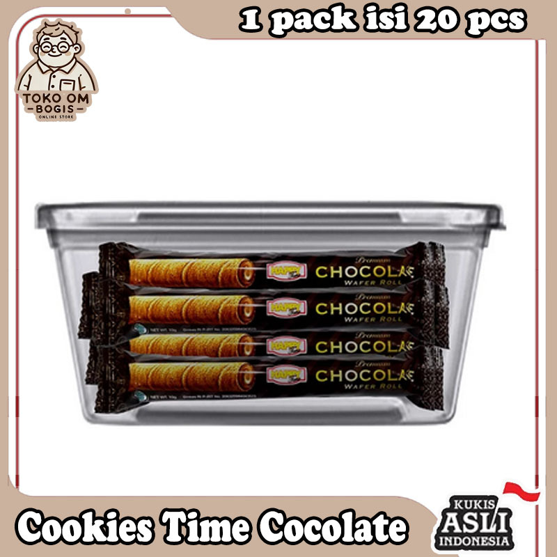 

Happy Time Astor Premium Chocolate Wafer Roll (1 Container Box Isi 22 pcs)