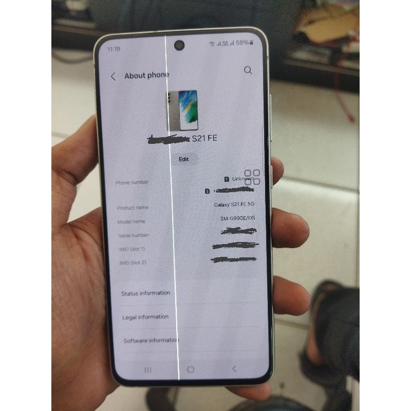 lcd copotan samsung s21 fe minus
