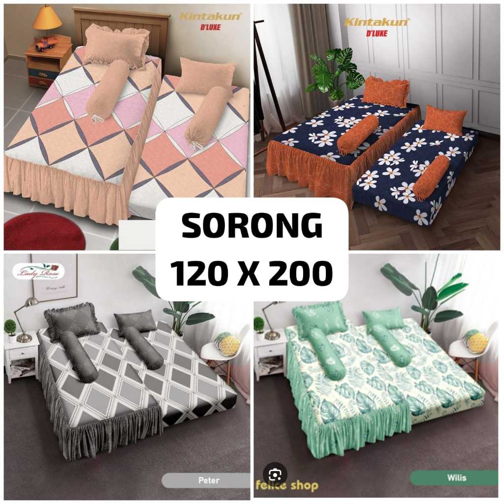 SPREI SORONG SINGLE RUMBAI UKURAN 120x200 KINTAKUN