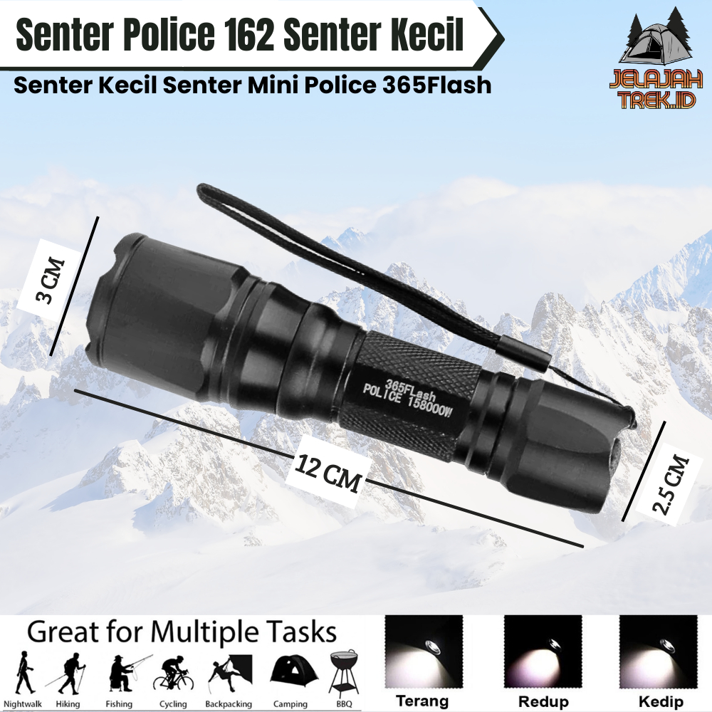 Senter Police 162 Senter Kecil Senter Mini Police 365Flash TBE