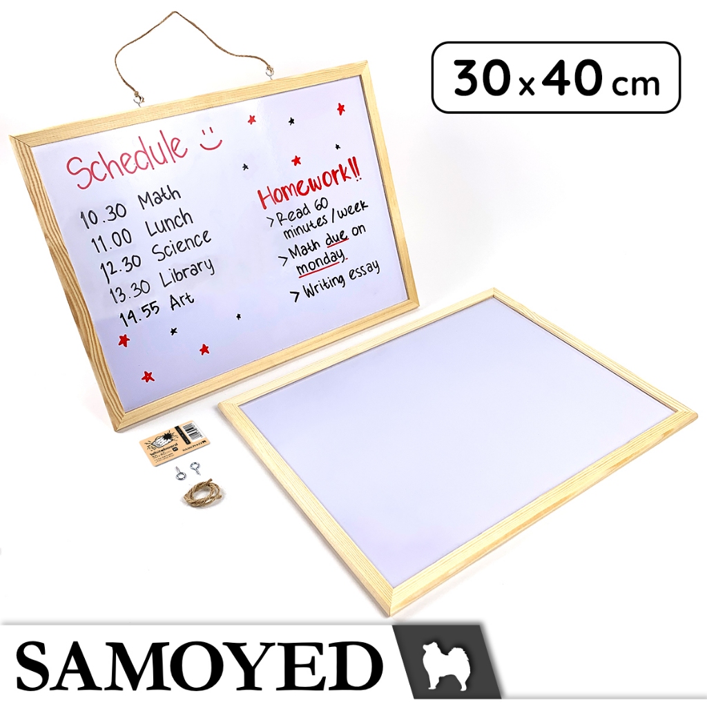 

SAMOYED WRBD-M-LW-3040 Papan Tulis / Gambar / Spidol / Gantung / White Writing / Drawing / Display / Decoration / Menu / Marker Board / Whiteboard