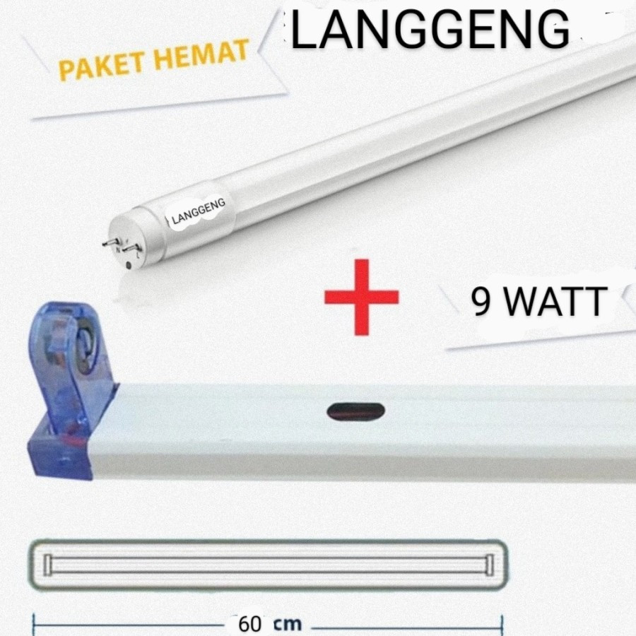 LAMPU TL LED T8 9WATT 60CM LAMPU NEON LED 9W TUBE