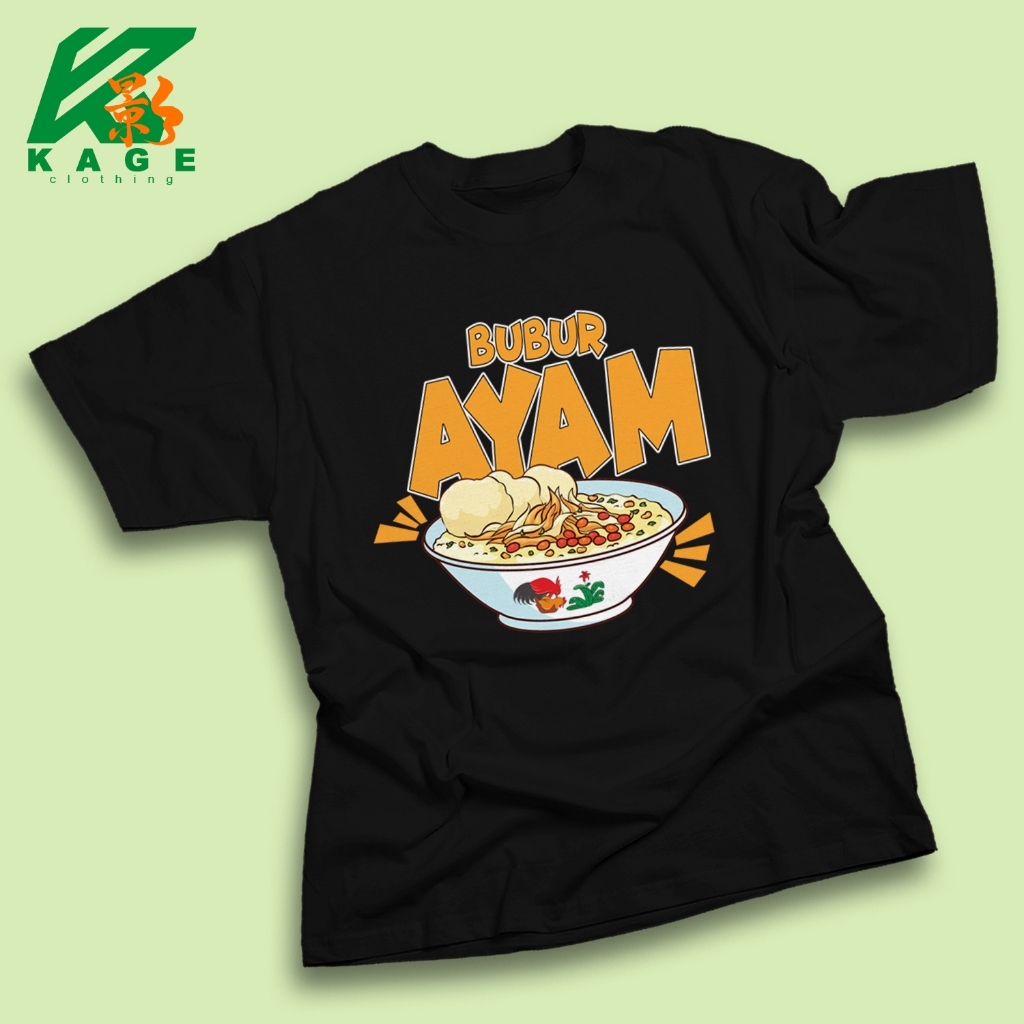 Kaos Pria BUBUR AYAM ANGKRINGAN RUMAH MAKAN Dewasa Baju Atasan Unisex Kageclothing
