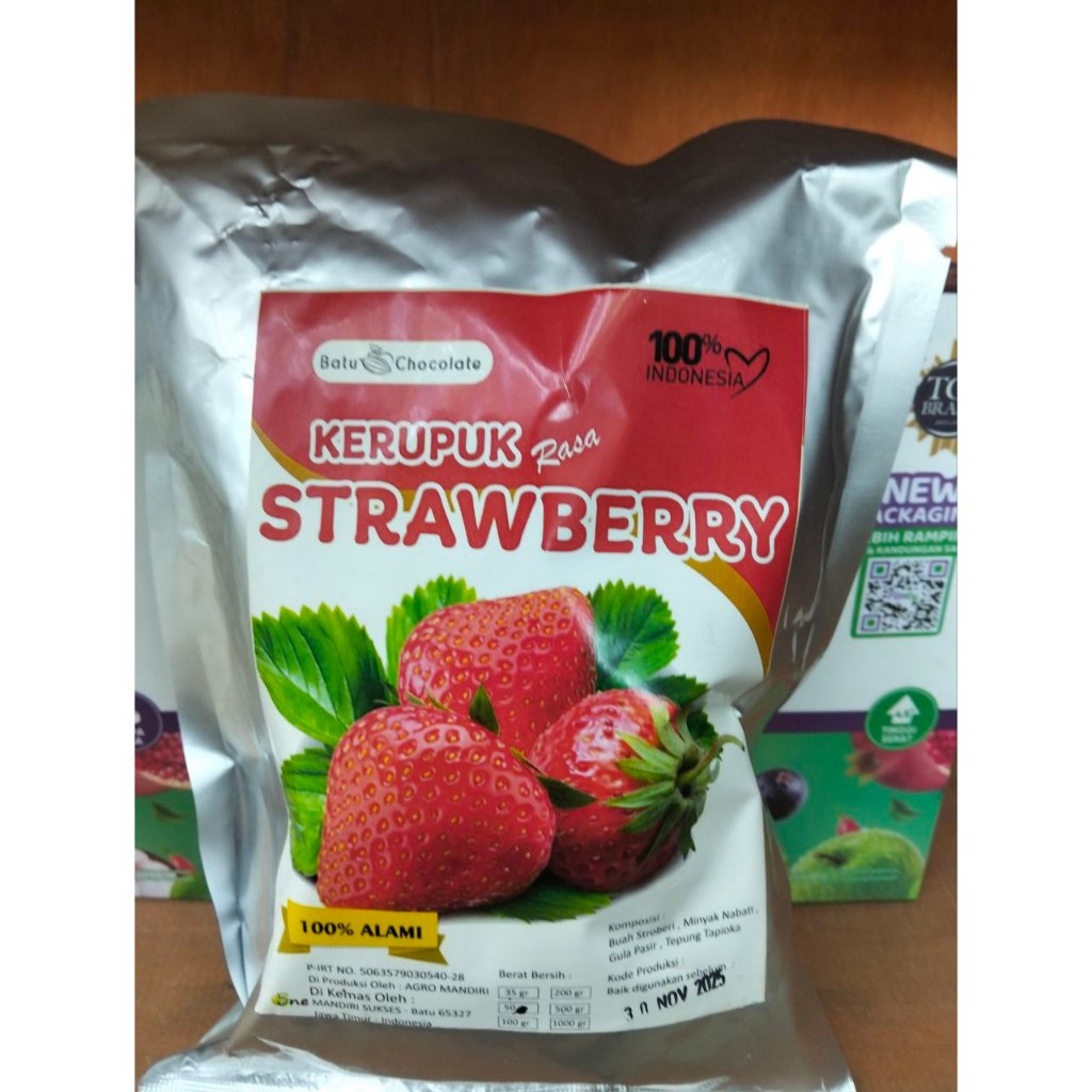 

Kerupuk Strewberry 100% Cemilan Alami