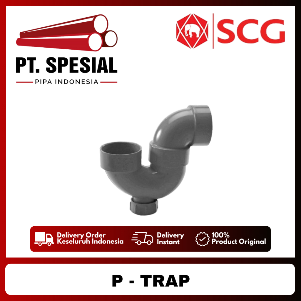 P-Trap 2 Inch PVC SCG / P Trap 2 Inch D / P-Trap  SCG / P Trap D SCG - 07