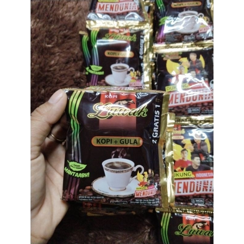 

Luwak Kopi+Gula 2 Renceng Isi 30 Pcs ( Beli 2 gratis 1)