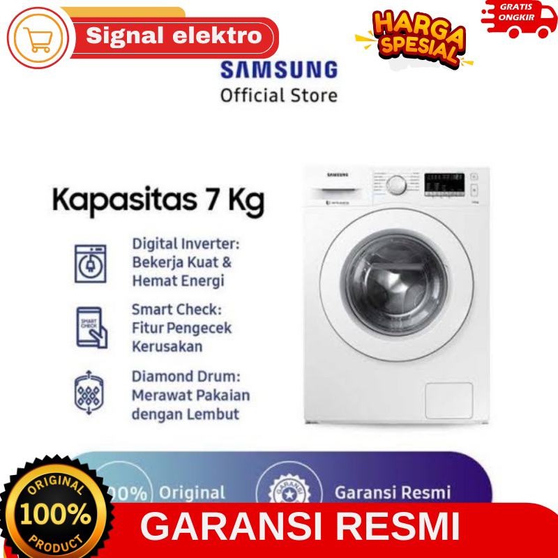 Mesin Cuci Samsung 7Kg Front Loading WW70J42G0KW/SE -- Garansi Resmi