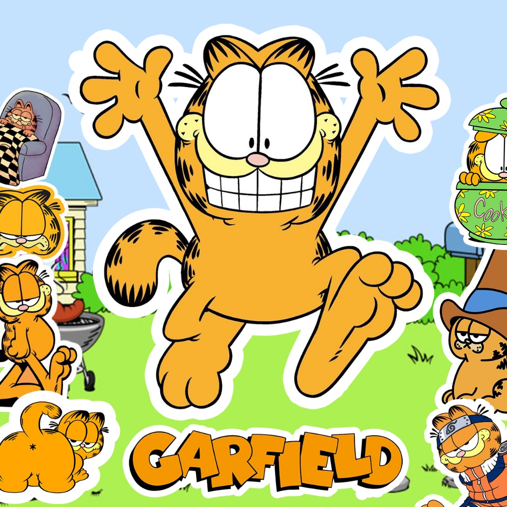 

GARFIELD Sticker Pack Mini 15pcs Hologram ±10cm Karakter Film Kartun Anak LUCU stiker Kucing Vinyil Waterpoof Anti Air Awet Glossy Tempel Buku Tumblr Casing HP