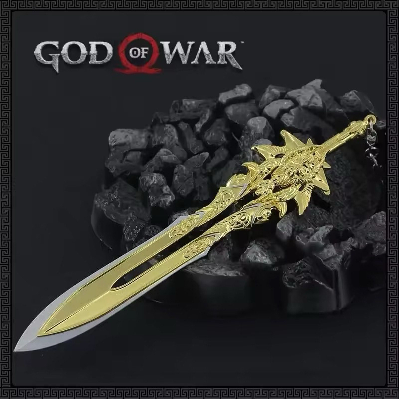 Keychain Anime God of War Ragnarok PS5 Kratos Blade of Olympus Figure
