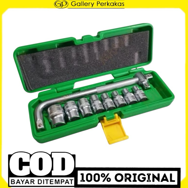 Tekiro Kunci sok 10 pcs 8 -24 mm 6 pt shock sock set socket Tekiro mata kunci anak sock