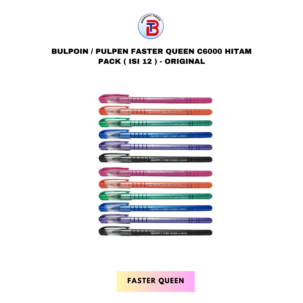 

Bulpoin / Pulpen Faster Queen C6000 Hitam Pack ( Isi 12 ) - Original