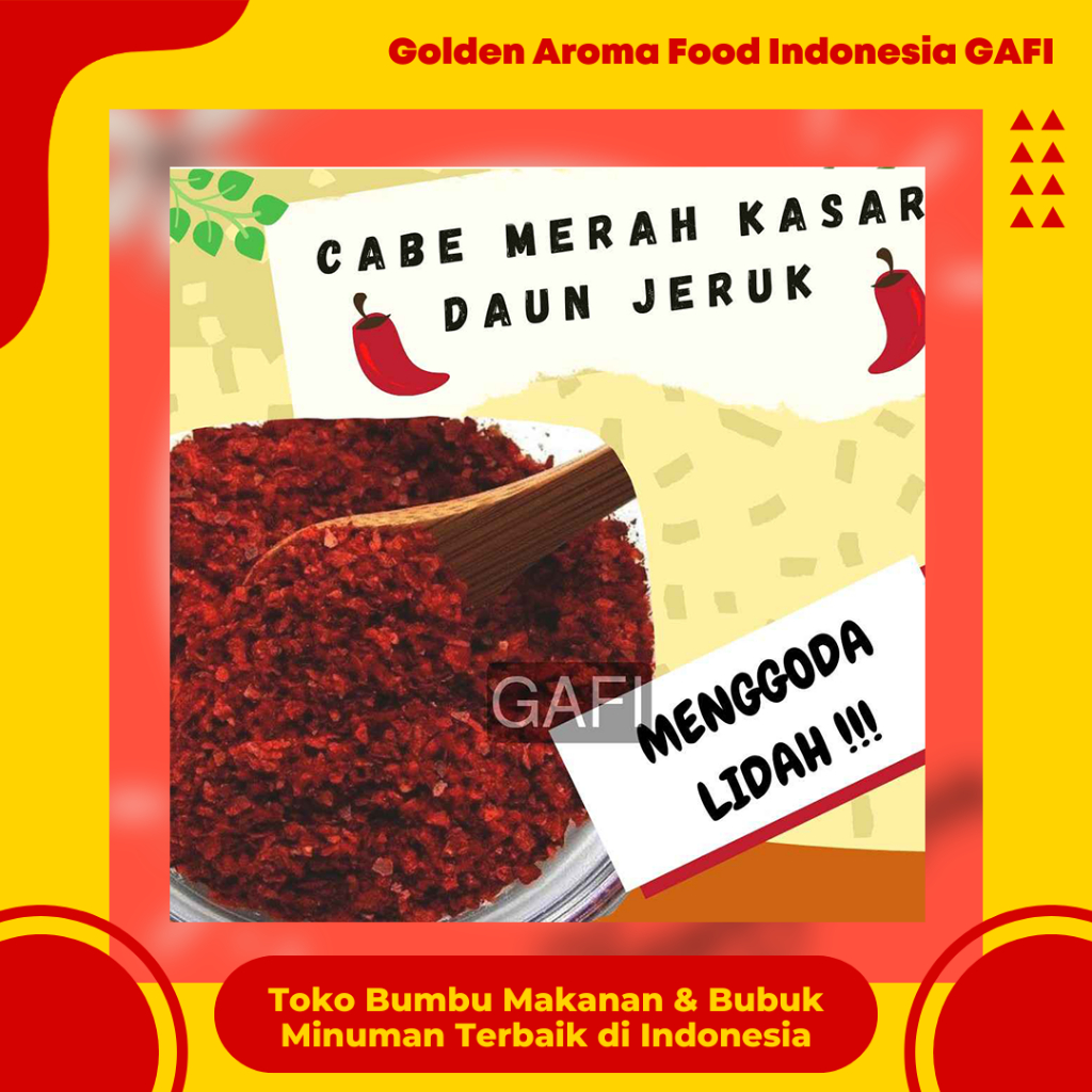 

GAFI Food Cabe Bubuk Kasar Daun Jeruk 1 Kg Jual Cabe Bubuk Daun Jeruk Enak Murah Halal