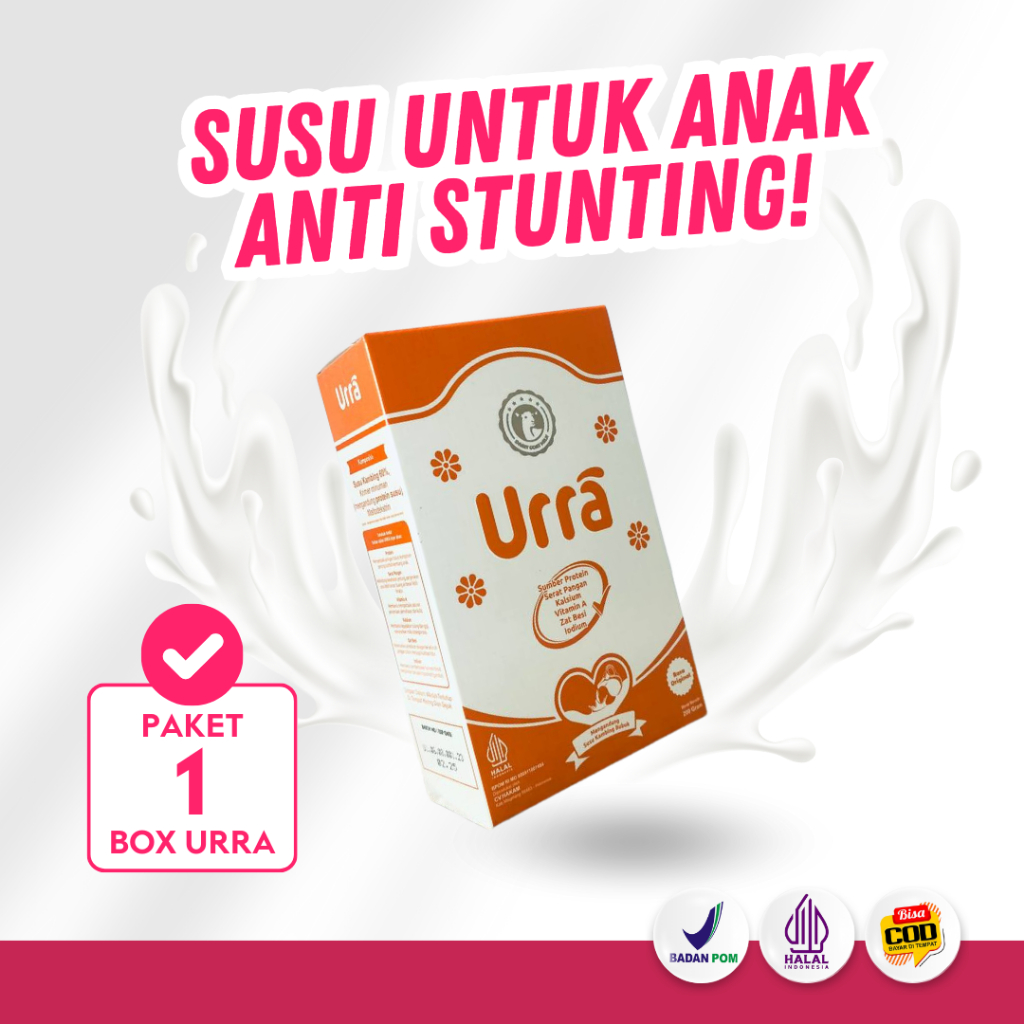 

Susu URRA - Paket 1 Box - Solusi Penambah Berat Badan Anak & Atasi Stunting - 200Gr