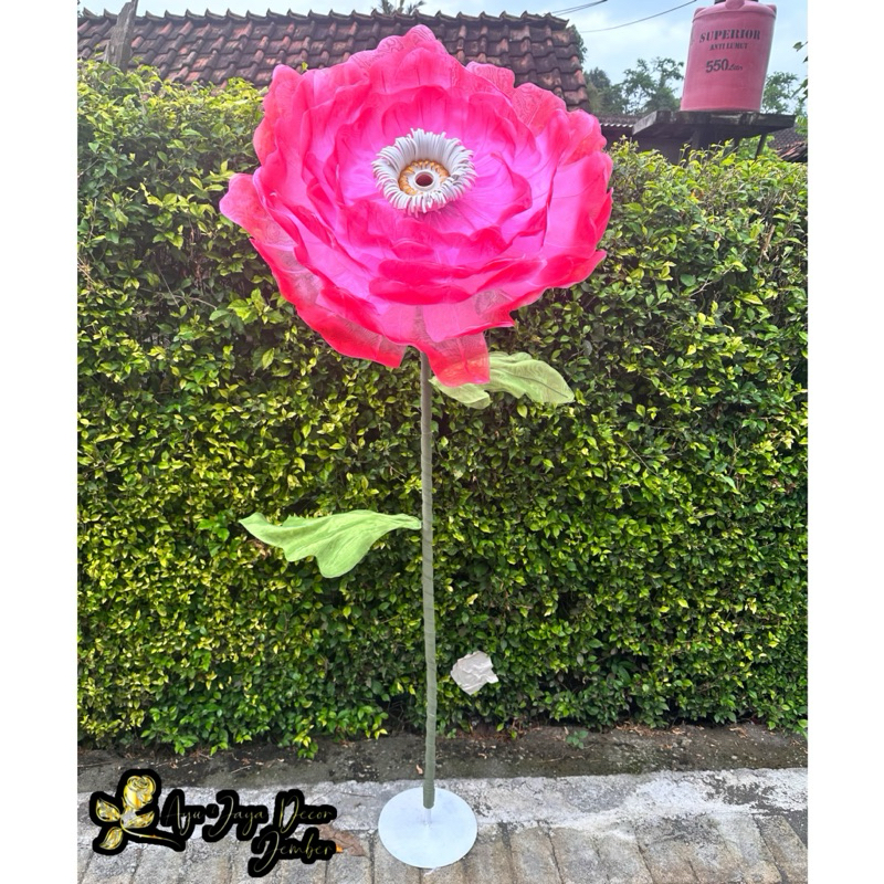 standing bunga lampu motif bunga Peony dekorasi pelaminan / Bunga lampu hias photogrgraphi / bunga h