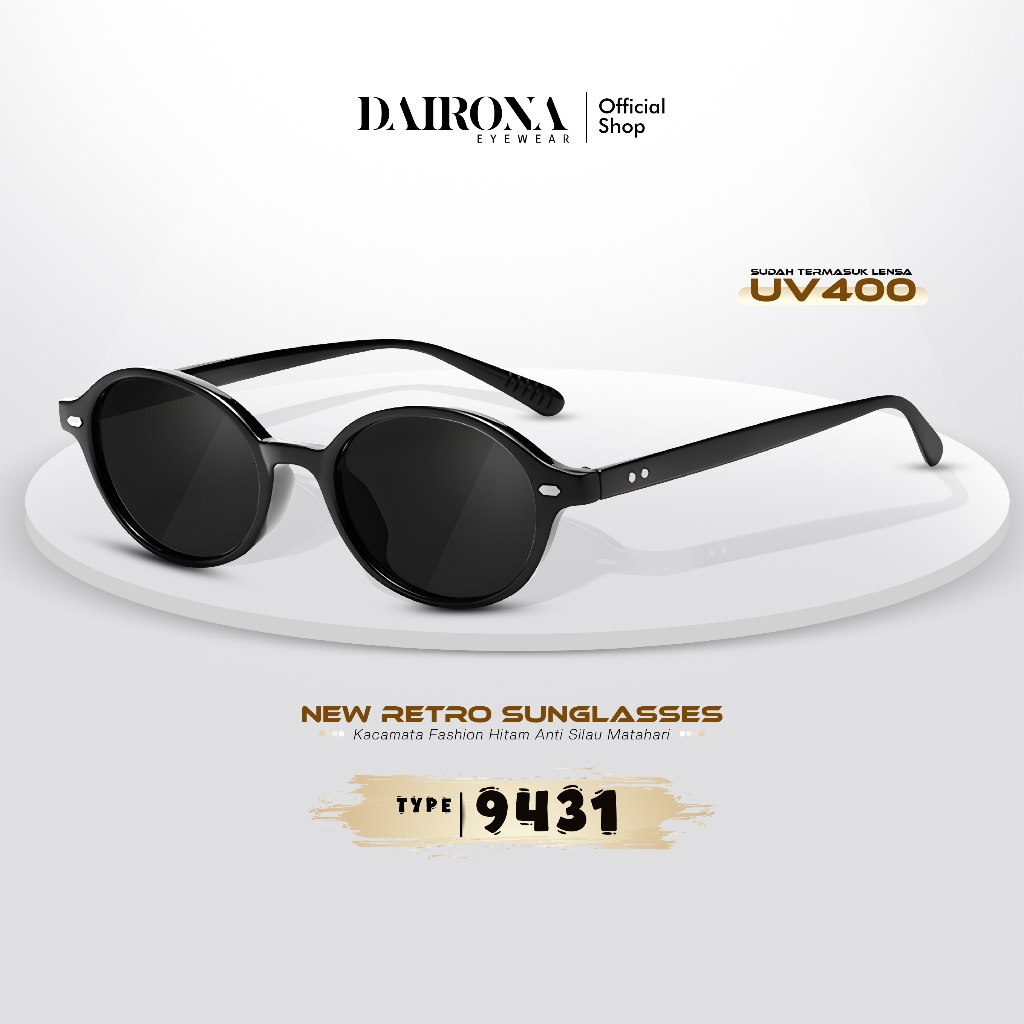 Dairona Eyewear Kacamata Hitam Sunglasses Fashion Korean Style Pria Wanita UV400 Polarized Anti Sila