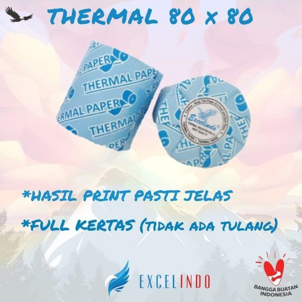 

ATK*Thermal Paper Roll Excelindo 80x80 @10/50roll #