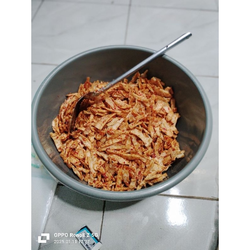 

Keripik manggleng pedas manis
