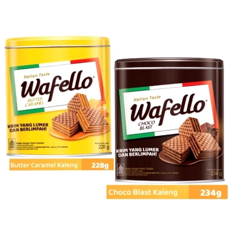 

wafello wafer kaleng 228gr /roma wafer waffelo choco/roma waffelo