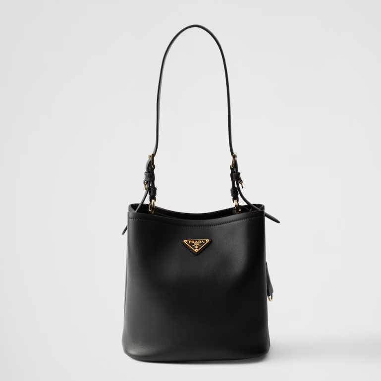 Prada tas bahu kulit ukuran menengah