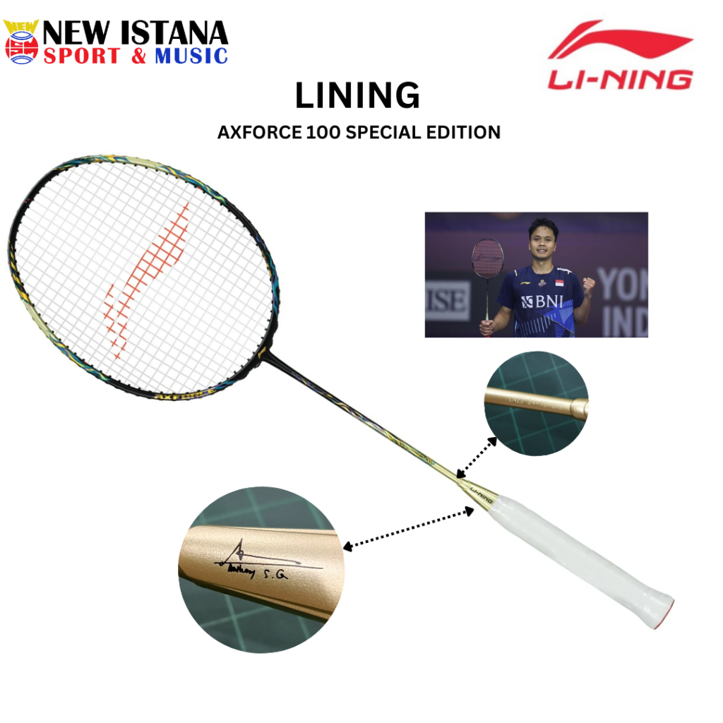 Raket Badminton Lining Axforce 100 Anthony Sinisuka Ginting Special Edition