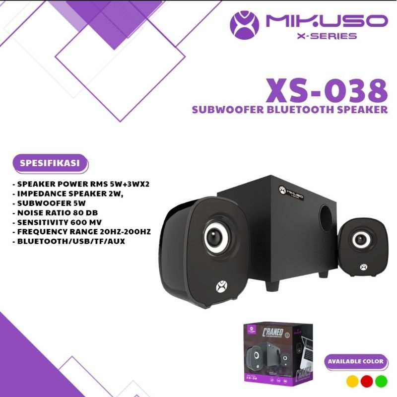 MIKUSO-X CRANEO XS-38 BLUETOOTH 2.1 SUBWOOFER SPEAKER