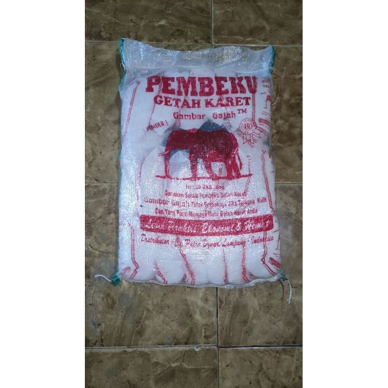 PEMBEKU GETAH KARET CAP GAJAH 1 KARUNG ISI 20 BKS  TERLARIS GRATIS MANGKOK 20