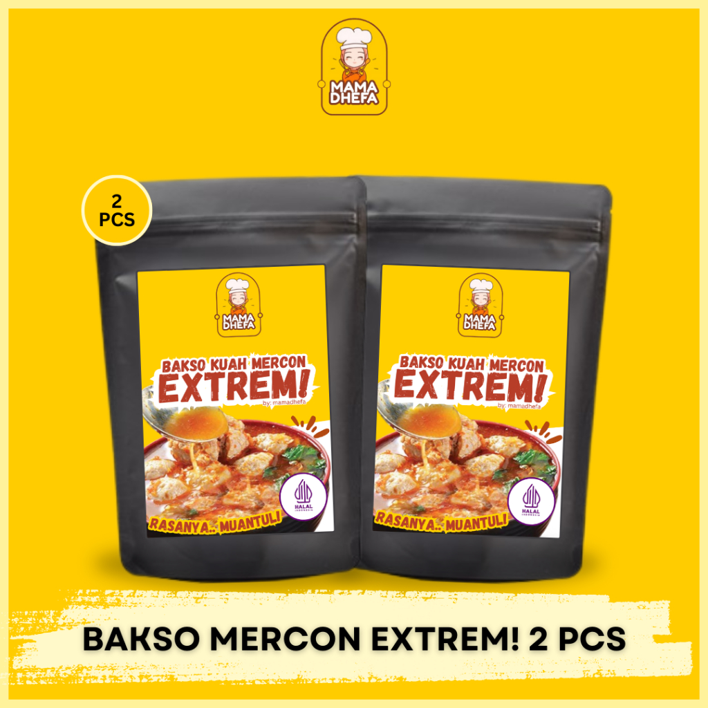 

MAMADHEFA - BAKSO MERCON EXTREM MAMADHEFA PAKET 2 PCS BAKSO KUAH MERCON
