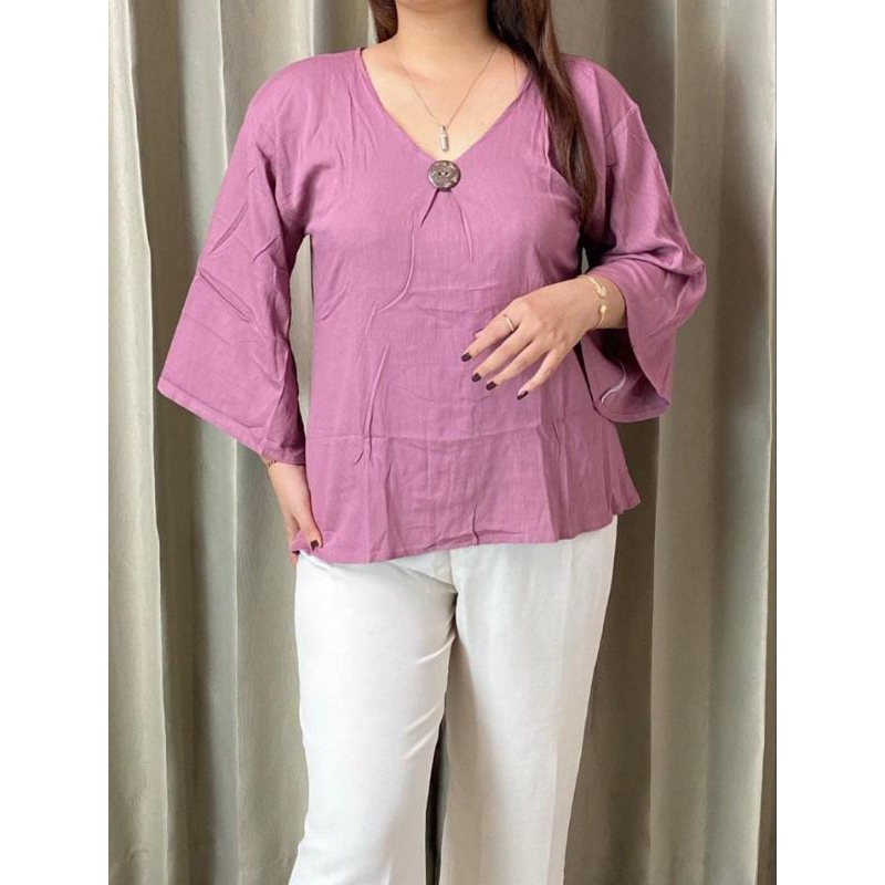 ATASAN BALI KINAN / ATASAN POLOS /ATASAN WANITA / BAJU BALI POLOS