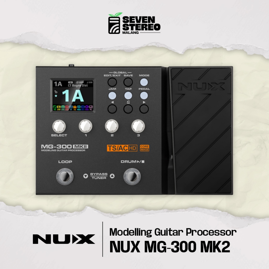 Nux MG300 MG 300 MG-300 Guitar Modelling Processor Efek FX Digital Gitar Bass Elektrik Listrik Elect