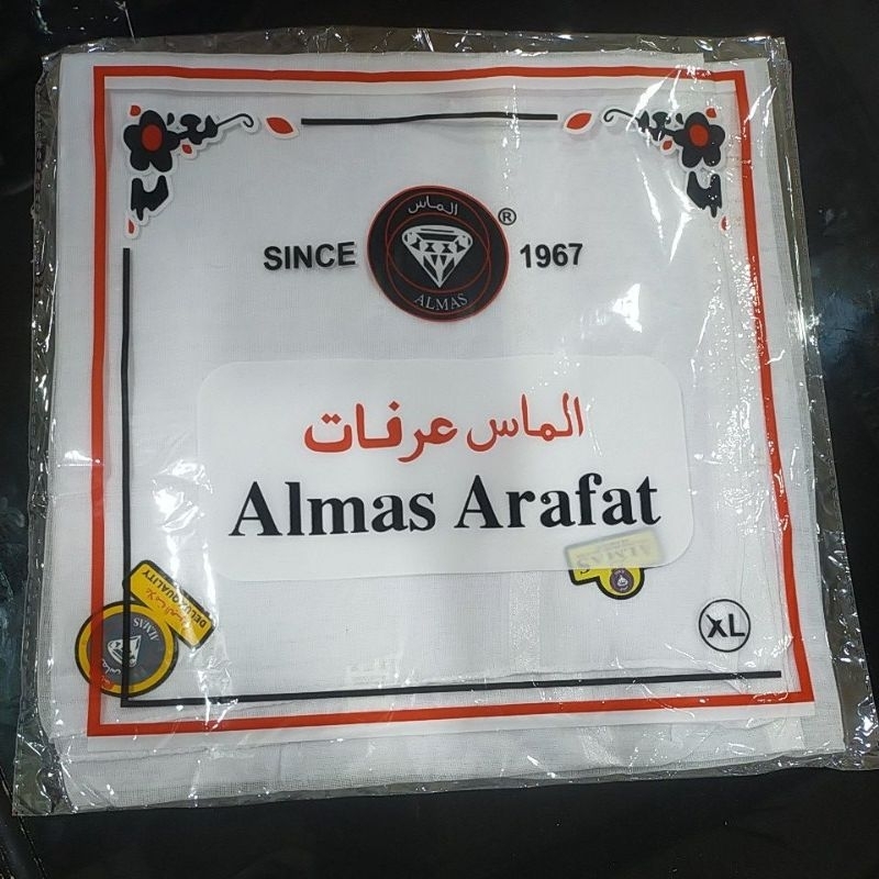 GROSIRAN 10pc SORBAN IMPOR ALMAS /ALMASIN ARAFAT SORBAN PUTIH POLOS IMAMAH
