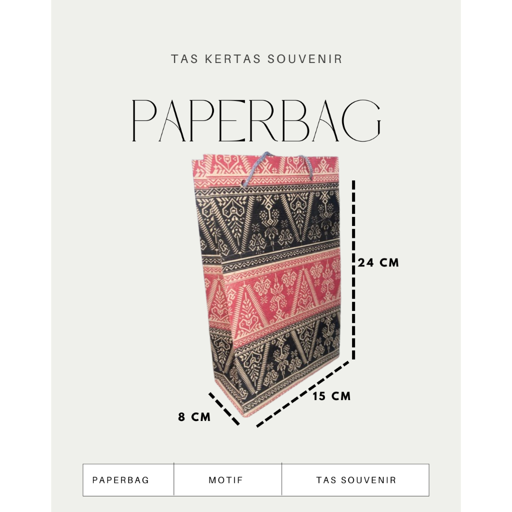 

Paper Bag Souvenir Motif Batik Wajik Ukuran 15 x 24 x 08 - Batik Wajik