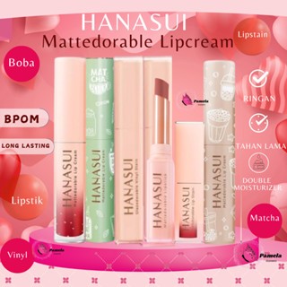BERLIAN Hanasui Mattedorable Lip Cream / Boba Edition Hanasui Lip Cream / Macha Edition / Lip Tint /