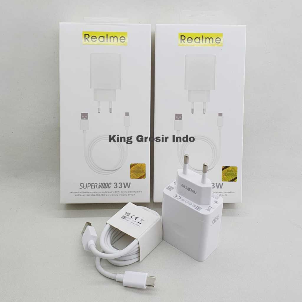 Charger Realme 33 Watt SUPER VOOC Type C Fast Charging Original