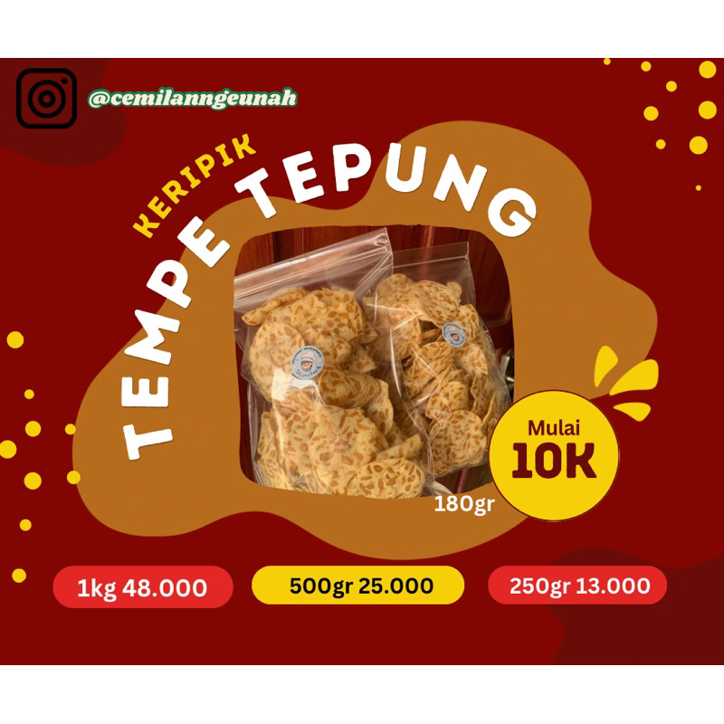 

Keripik Tempe Tepung Mulai 10K