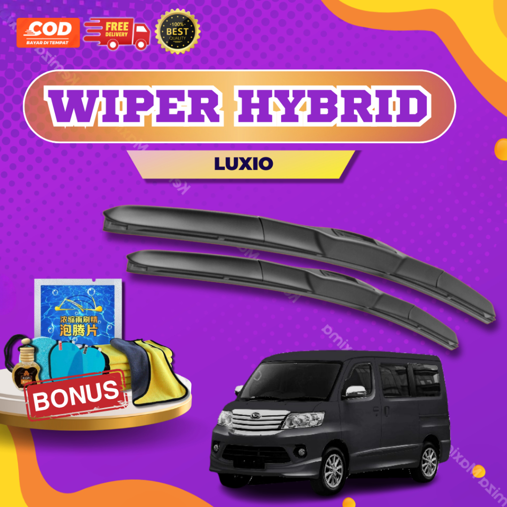 Wiper Mobil Hybrid Premium - SUZUKI LUXIO (20-20 INCI) + Bonus Perawatan Mobil