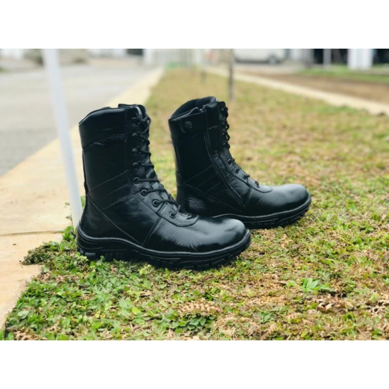 Sepatu Boots Safety PDL Kulit Asli Kerja Pria Lapangan Dinas Formal