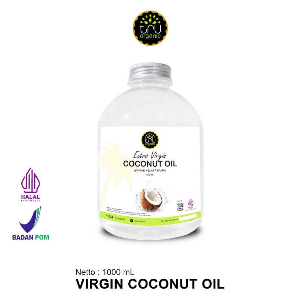 

TruOrganic Extra Virgin Coconut Oil 1000 ml Minyak Kelapa Murni VCO