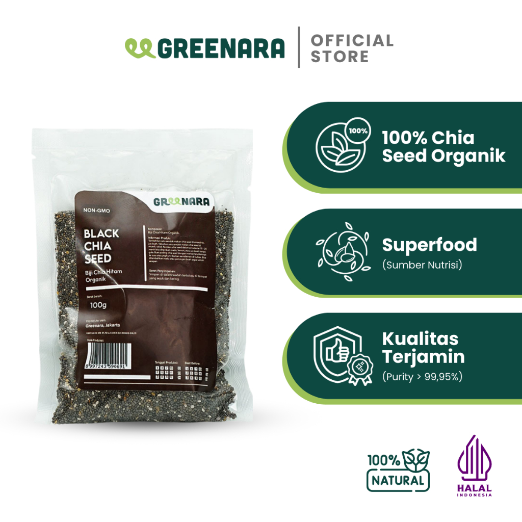 

Greenara - Biji Chia Hitam 100gr / Black Chia Seed