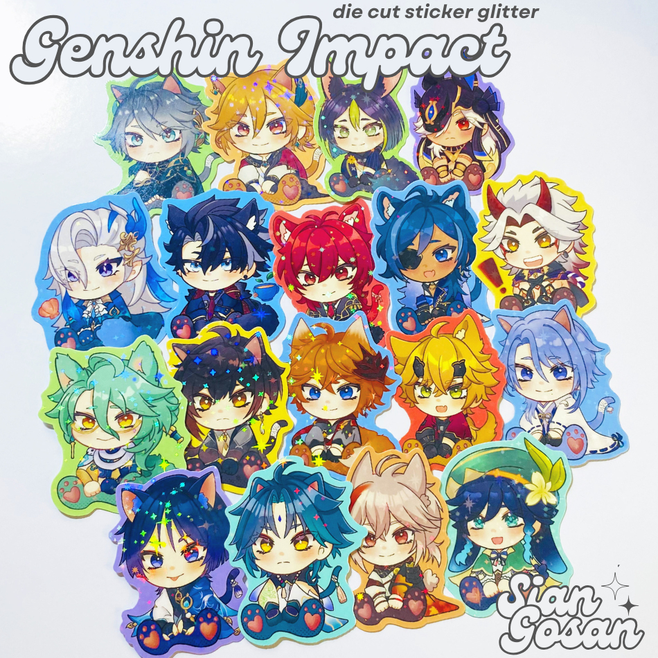 

Genshin Impact Sticker Die Cut Holo