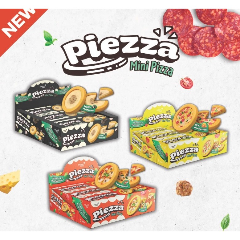 

Richwell Piezza mini Biskuit Rasa Piezza Beef pepperony Piezza Bolognese 294gr