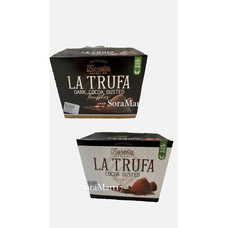 

Fiorella La Truffa Cocoa Dusted Dark Cocoa Dusted Cokelat Hazelnut Coklat Hitam Hazelnut 200gr