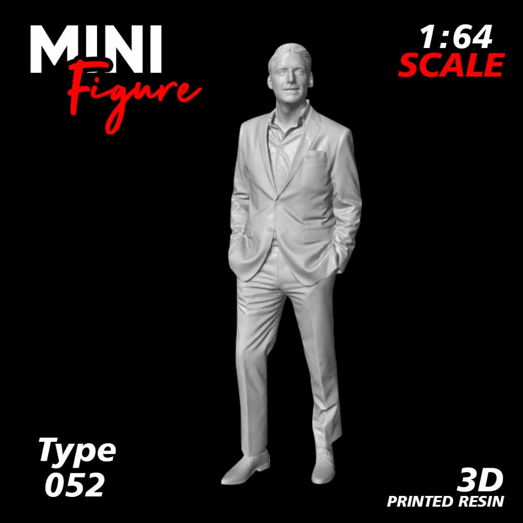 Mini Figure Diorama skala 1/64 / Figure Diecast / Miniatur Diorama / Figure 052 UNPAINTED