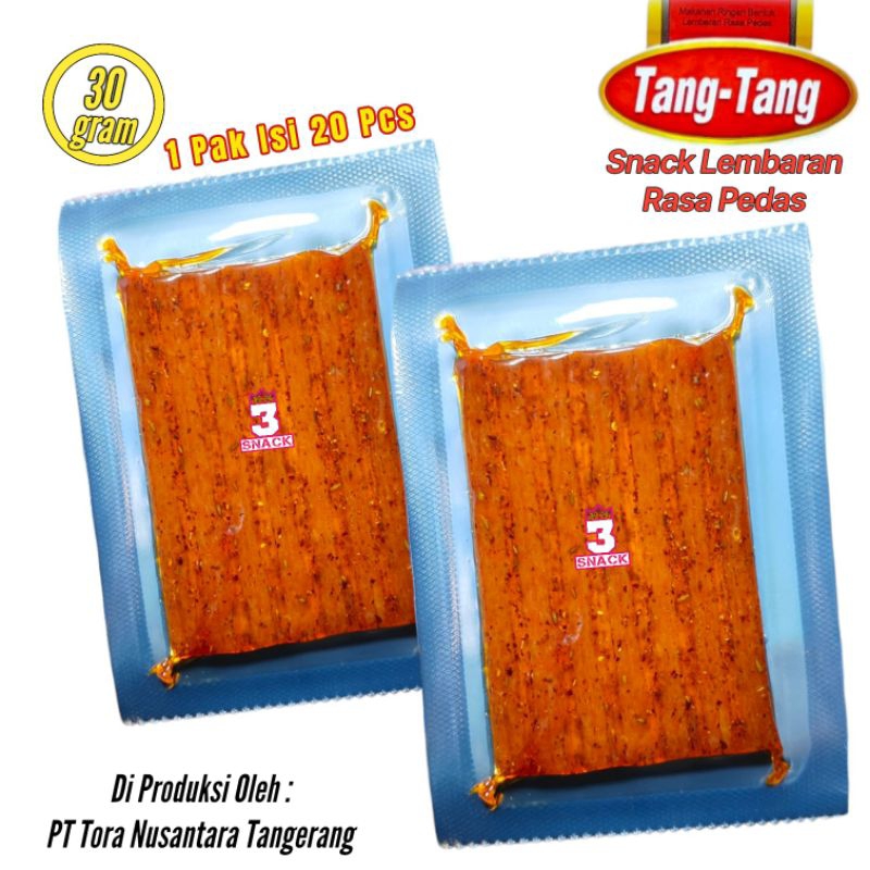 

QH Tang-Tang Snack Lembaran Rasa Pedas Halal 1 Pak Isi 20 Pcs
