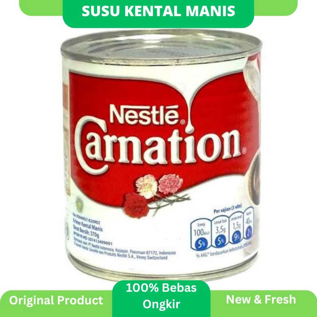 

Susu Carnation Kaleng 370gram / Susu Kental Manis Kaleng / Carnation SKM