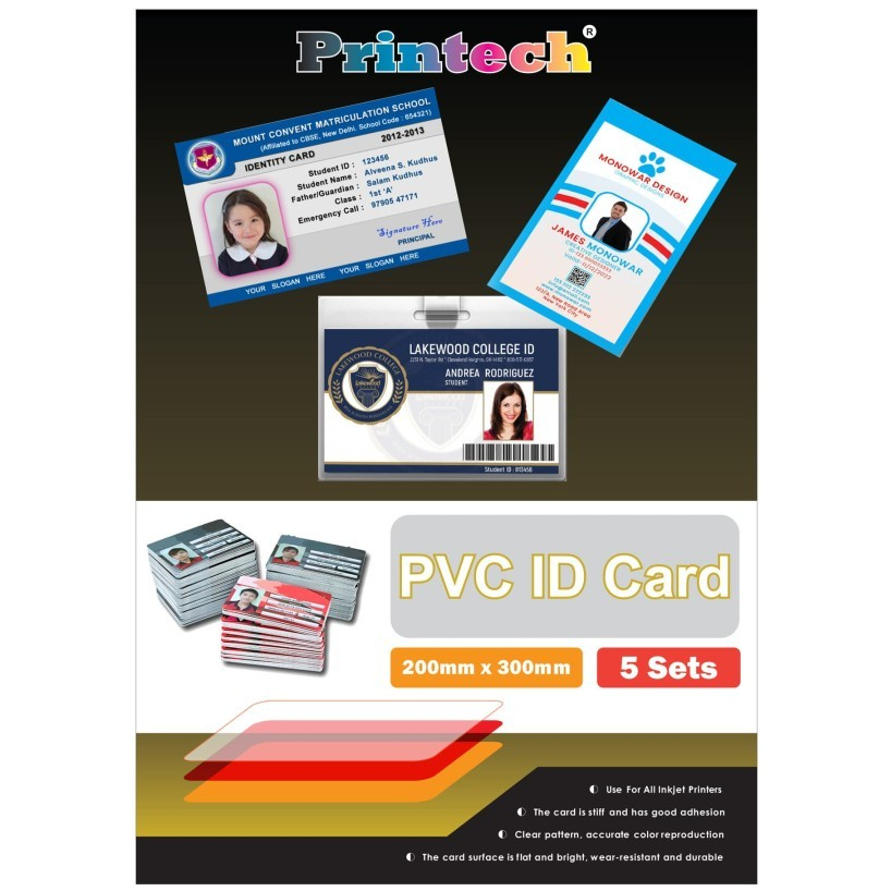 

Kertas PVC Printech PVC Card 5 Sets 200mmx300mm PVC Name Tag Paper