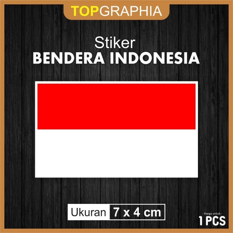 

Sticker Stiker Bendera Merah Putih / Bendera Indonesia Waterproof