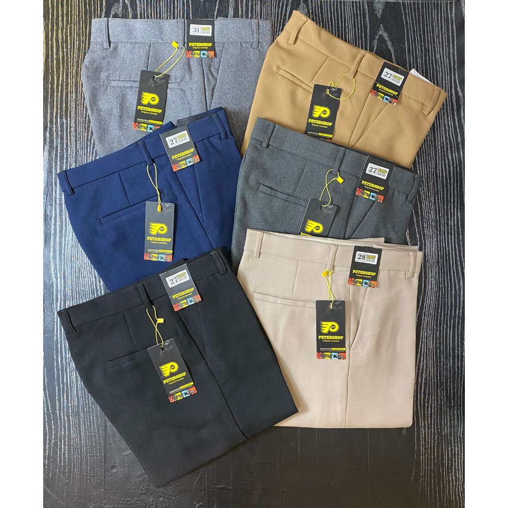 celana ankle pants pria slim fit